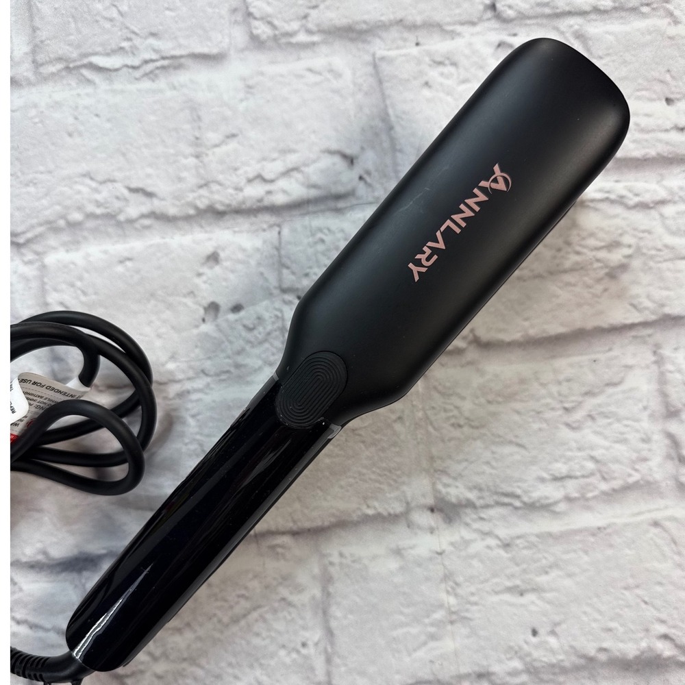 Annlary Hair Straightener Flat Iron Black  Wide Plate S3207 Dual Voltage‎